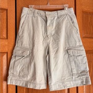 Khaki cargo shorts